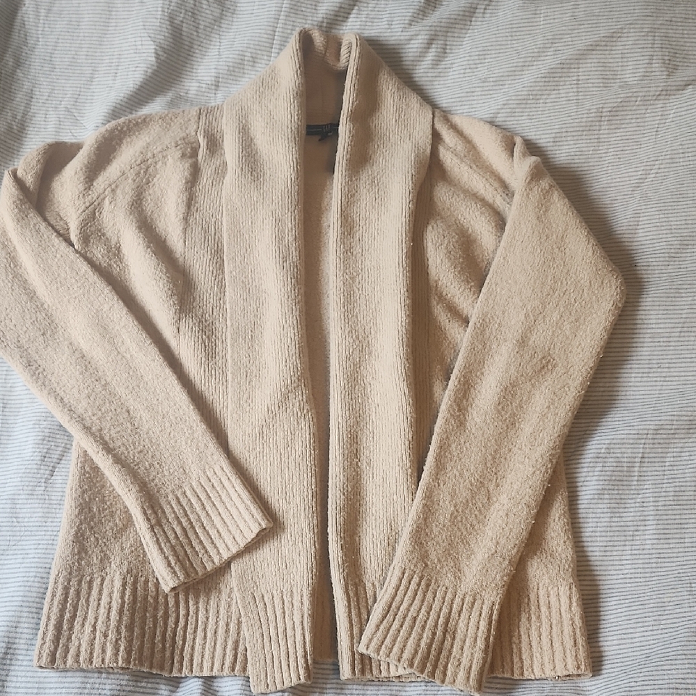 GAP Shawl Collar Sweater - Size S Taupe